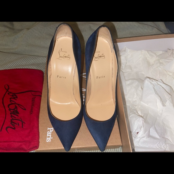 Christian Louboutin Pigalle Follies 100mm Navy - Picture 8 of 16